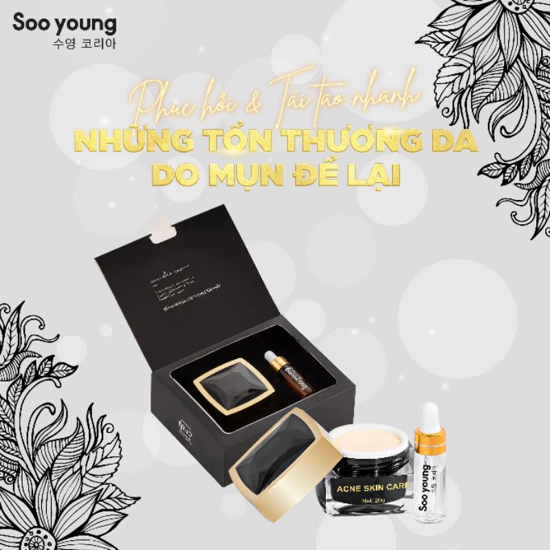 [Chín hãng] Combo kem face và serum mụn Soo Young