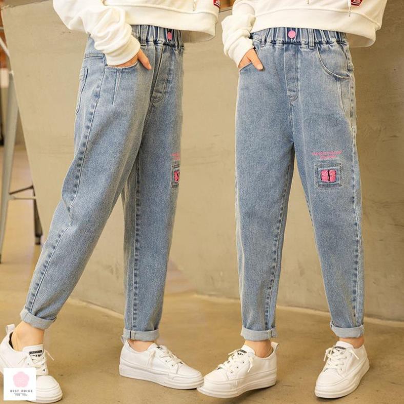 Quần jean size đại bé gái 10 tuổi (3 - 12 tuổi☑️Thời trang bé lớn  7 8 9 10 11 12 13 14 tuổi; 35kg, 40kg