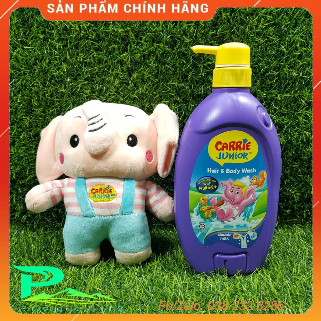 Sữa tắm gội CARRIE JUNIOR cho bé - chai 700g KM Voi bông