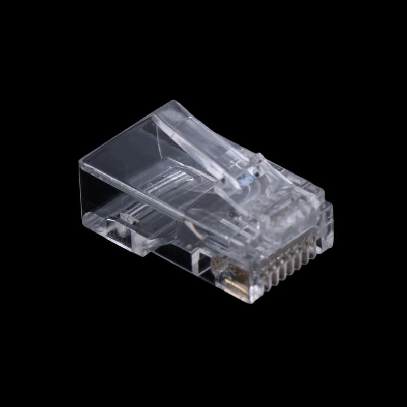 Set 100 Đầu Nối LAN RJ45 CAT5 CAT5e 8P8C Chuyên Dụng