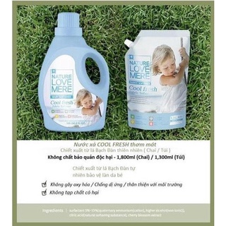 NƯỚC XẢ QUẦN ÁO CHO BÉ COOLFRESH NATURE LOVE MERE 1300ML/1800ML