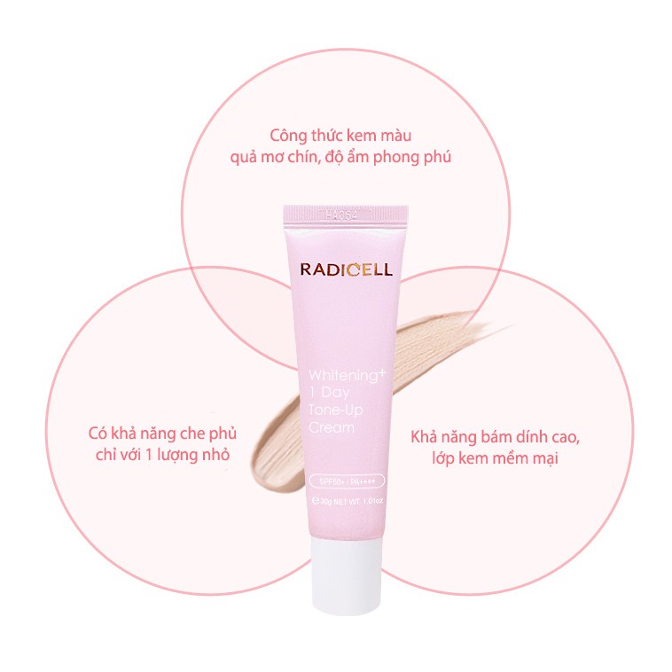 Kem dưỡng trắng bật tông da Radicell Whitening 1 Day Tone-up Cream 30ml