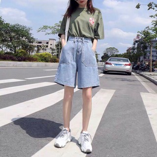 QUẦN ĐÙI NỮ JEAN CẠP CAO TRƠN BASIC - HÀNG CÓ SẴN