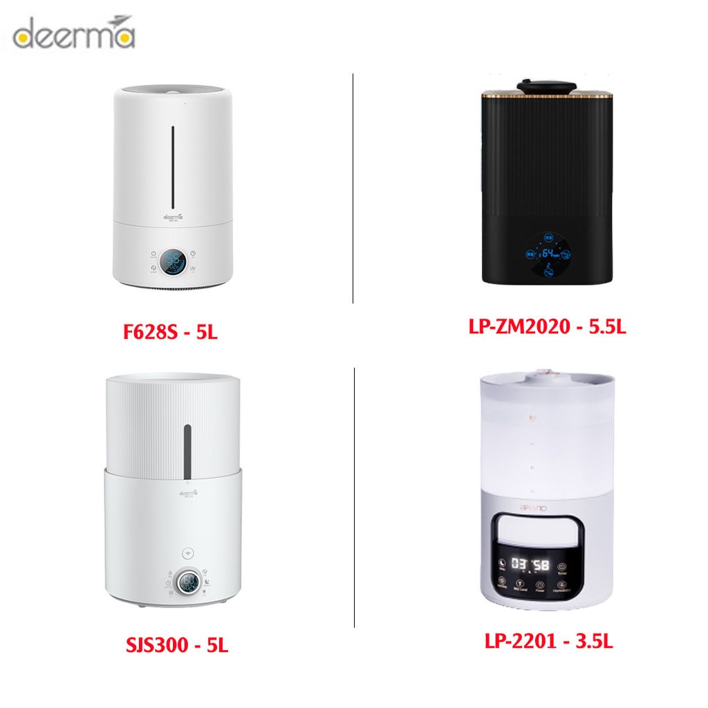 Máy Tạo Ẩm DEERMA F628S/F628A Phun Sương, Bù Ẩm Siêu Âm - Tặng Kèm Ag+ Khi Mua Gói Bảo Hành 24 Tháng