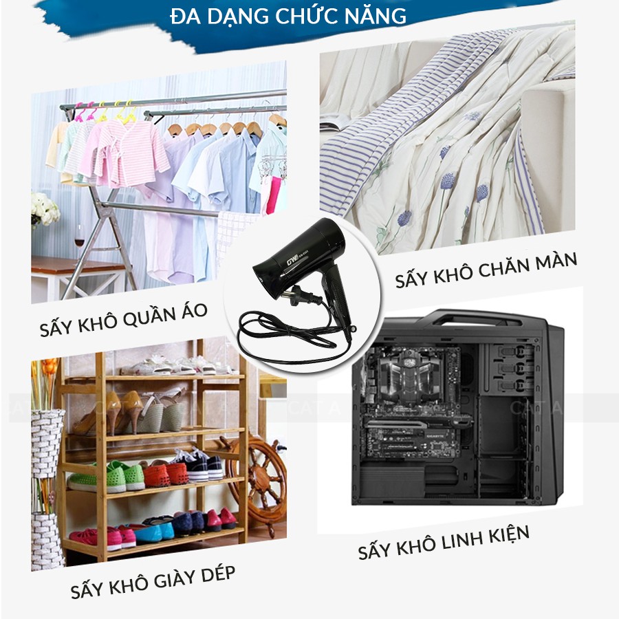 Máy Sấy Tóc Cầm Tay Mini GW-6543 chính hãng - Bảo hành 12 tháng