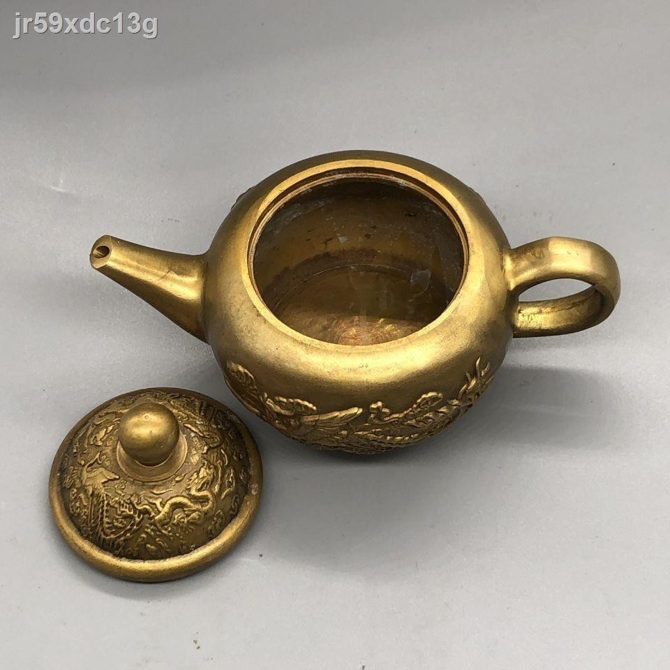 [hàng mới]Bộ sưu tập đồ cổ bằng đồng rồng và phượng cái bình xử lý Càn Long năm cũ vật thực tế