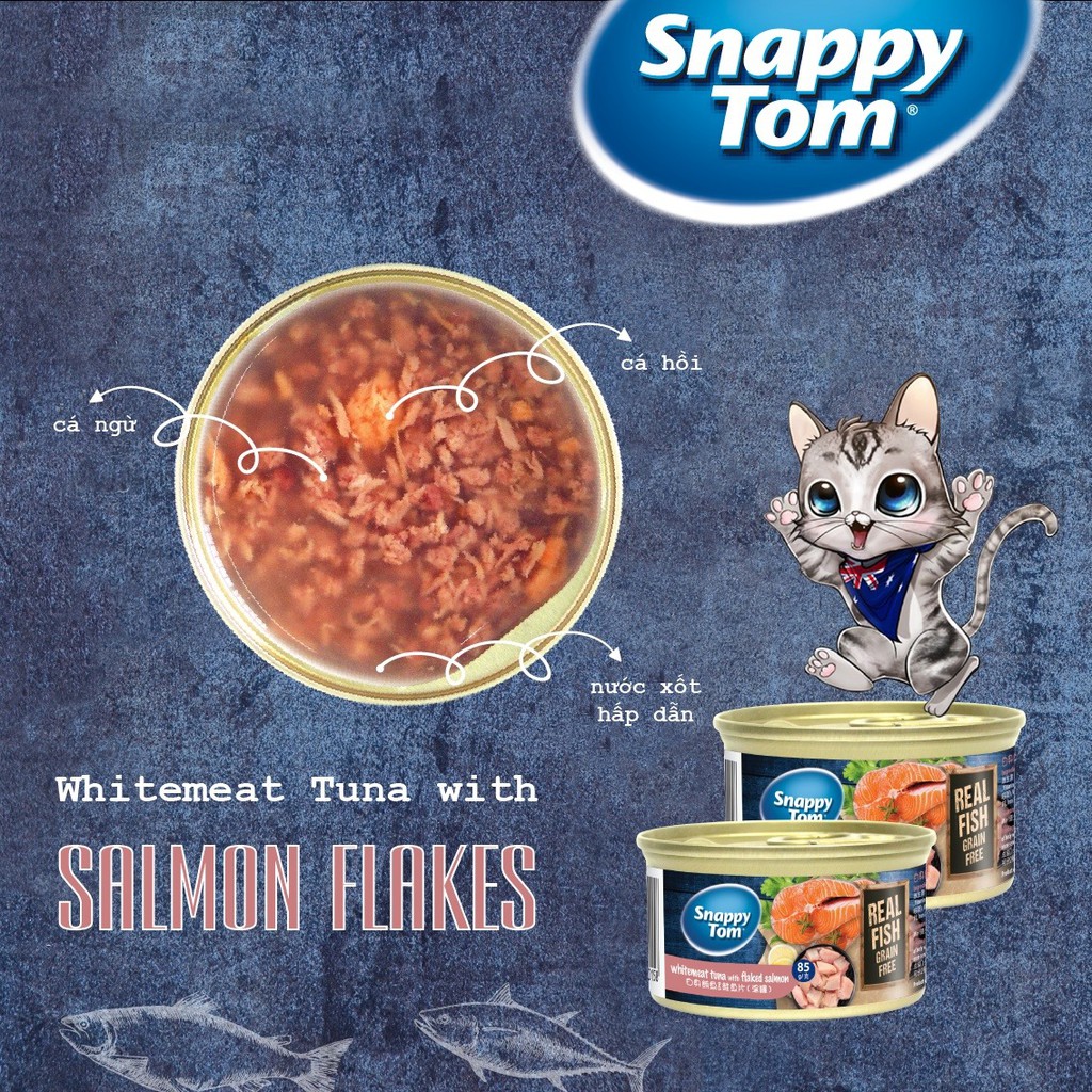 [HÀNG MỚI] Pate lon Sanppy Tom lon 85g - giao vị ngẫu nhiên