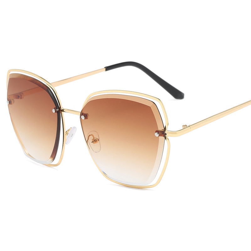 Kính Mát Gọng Vuông Lớn Phong Cách Vintage Sang Trọng Cho Nữ