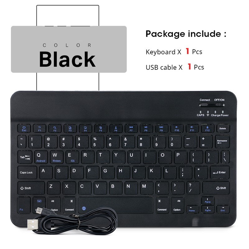 Bàn phím bluetooth không dây 10 inch cho iPad Pro 2020 11 10.5 10.2 iPad 7th 8th Gen Pro 11 iPad 10.9