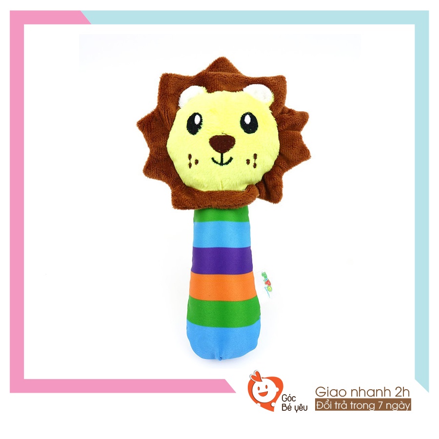 Lục lạc vải đồ chơi cho bé sơ sinh hình thú bông bóp chít ngộ nghĩnh chất liệu an toàn