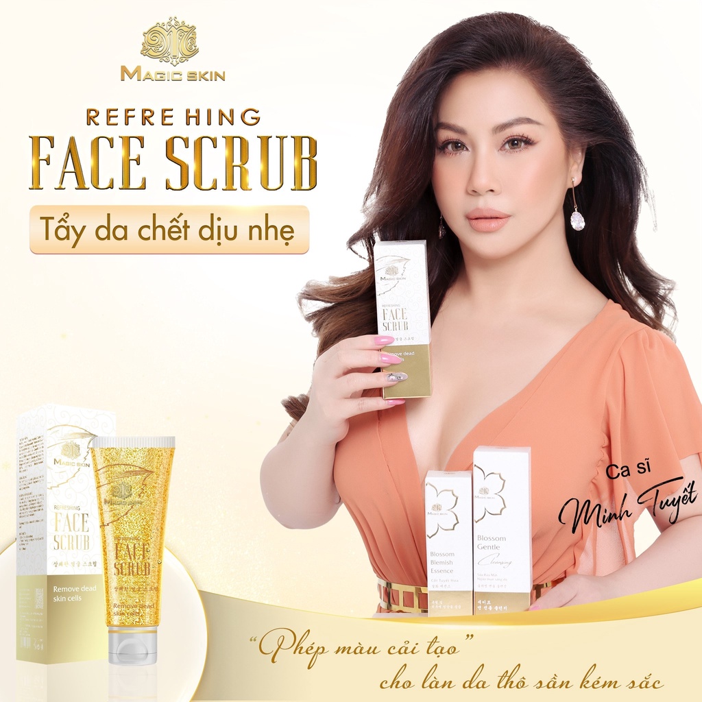 Tẩy da chết dịu nhẹ cho da mặt Refreshing Face Scrub Magic Skin | BigBuy360 - bigbuy360.vn