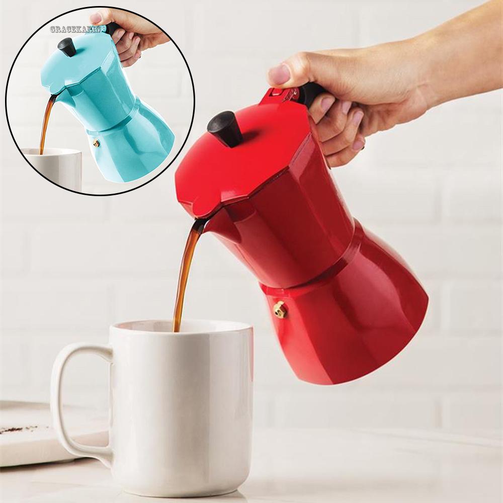 Ấm Pha Cà Phê Moka Espresso 300ml Chất Liệu Nhôm Siêu Bền