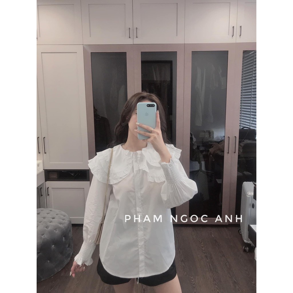 💥💥💥ÁO SƠ MI THÔ CỔ BÈO 2 TẦNG siêu hot về sẵn nhé 🔸️Chất thô nhẹ qc cực mềm đẹp 🔸️Cổ bèo 2 tầng đánh rúm cực kĩ Phom 58k