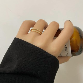 Nhẫn kép Hàn Quốc mạ vàng