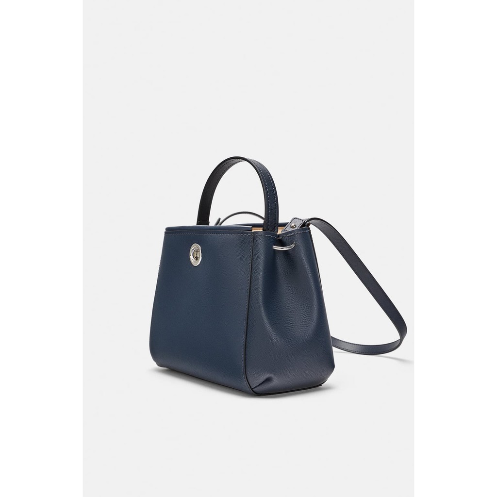 (Zara đủ bill) Túi Zara City bag with metal fastening