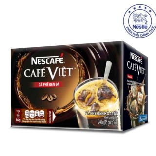 Nescafé Café Việt Cà Phê Đen Đá (Hộp 15 gói x 16g)