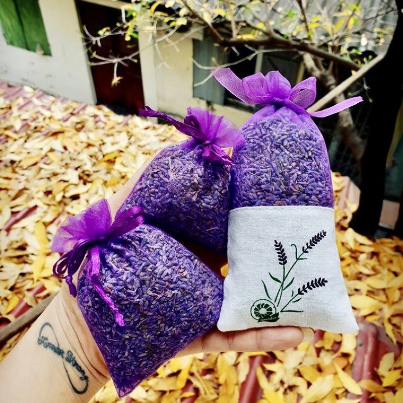 HÀNG NHẬP KHẨU — Túi Thơm Nụ Hoa Oải Hương Lavender Túi Hoa Thiên Nhiên Thơm Phòng, Thơm Quần Áo Xua Đuổi Côn Trùng