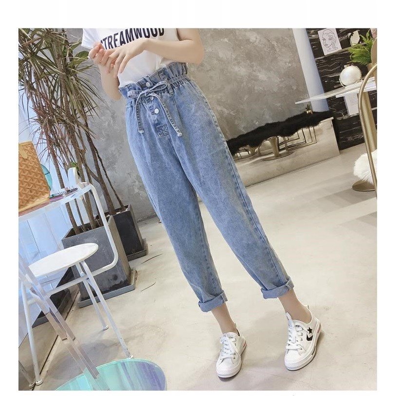 Quần jean ống suông lưng cao thời trang Hàn Quốc size S-5XL cho nữ | BigBuy360 - bigbuy360.vn