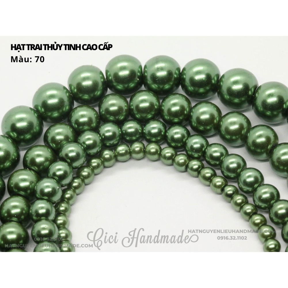 Túi lẻ Hạt trai nhân tạo thủy tinh size 4mm và 6mm 1/2 Cici Handmade chuyên hạt đá hạt pha lê cườm hạt trang sức tự làm