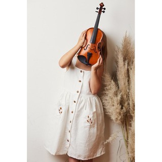 Váy Zr linen cổ vuông