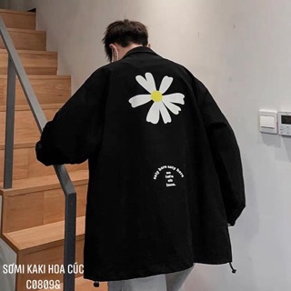 Áo sơmi KAki hoa cúc - C