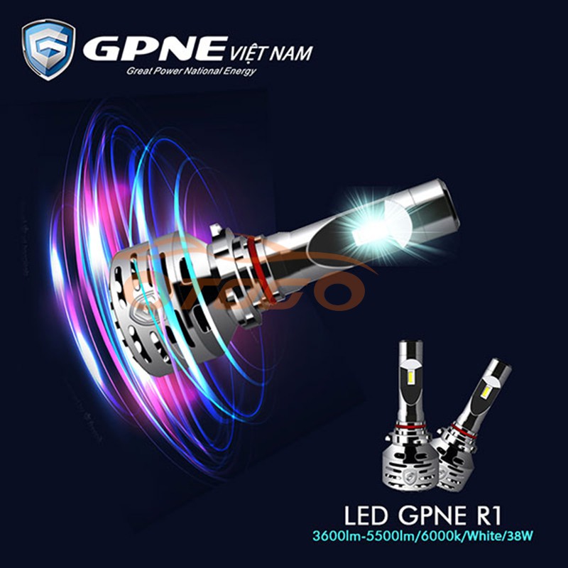 Đèn Led GPNE R1 2 Chế Độ Mầu Trắng Vàng Chân H4 Chính Hãng Có Canbus