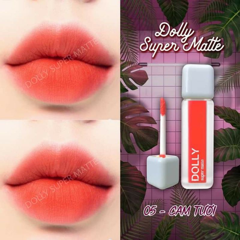 Son Dolly Super Matte mềm môi,ko chì (màu cam tươi) | BigBuy360 - bigbuy360.vn