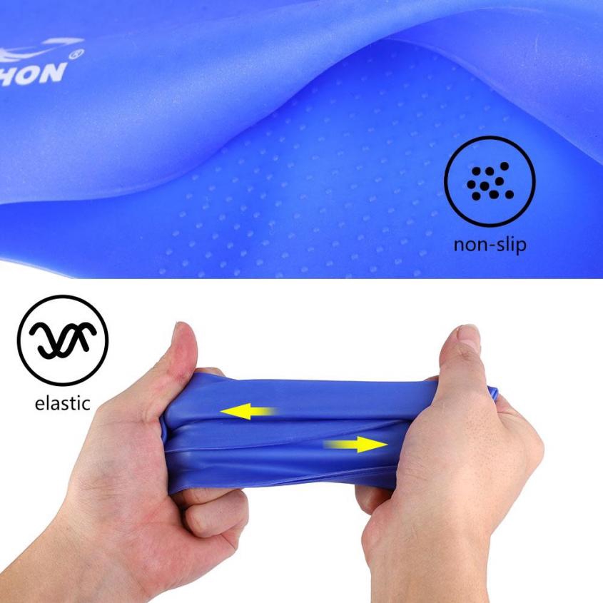 Nón bơi silicon co dãn chống nước unisex cho người lớn