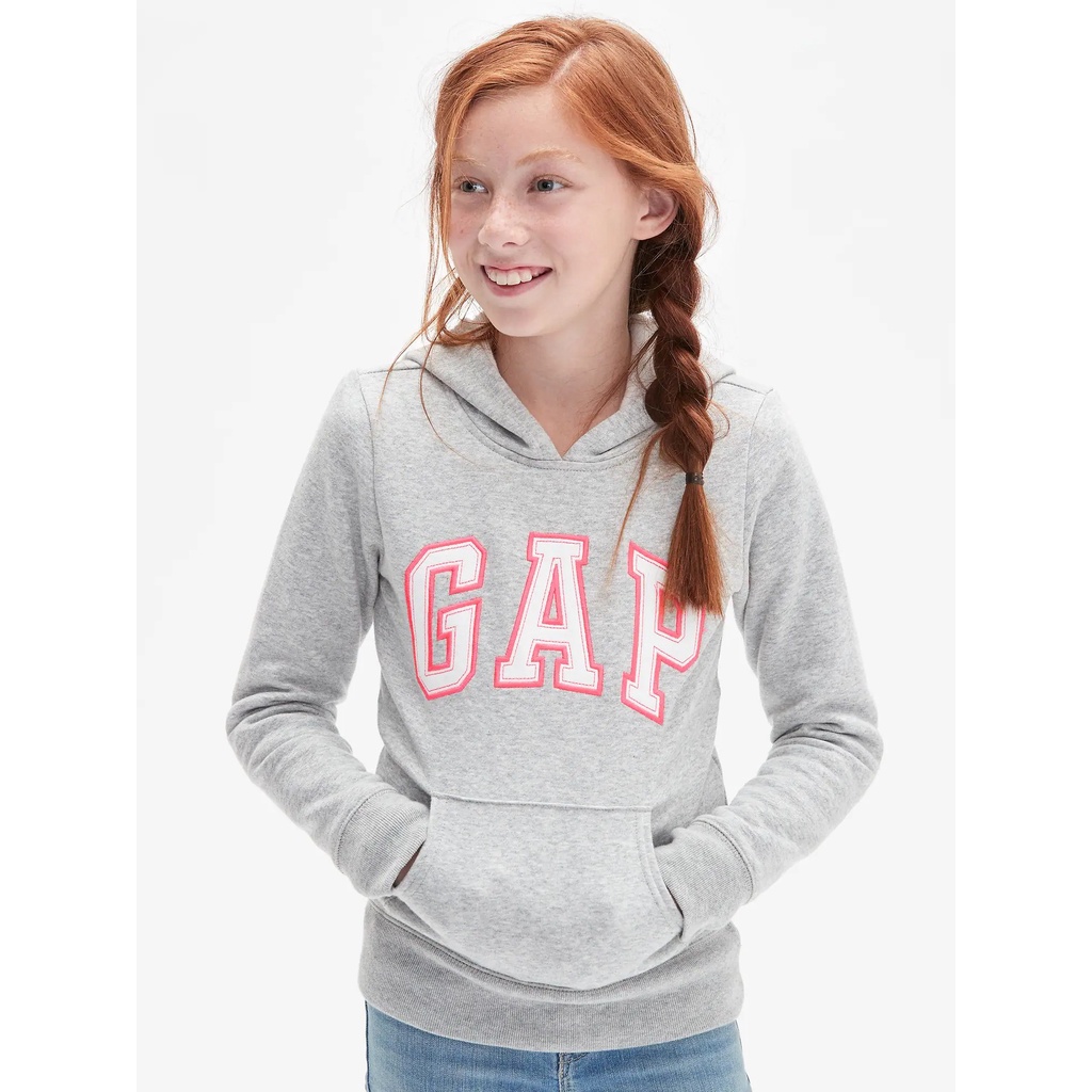 Áo hoodie chui đầu có nón cho bé gái VNXK G A P, WonderNation nỉ lót bông, da cá