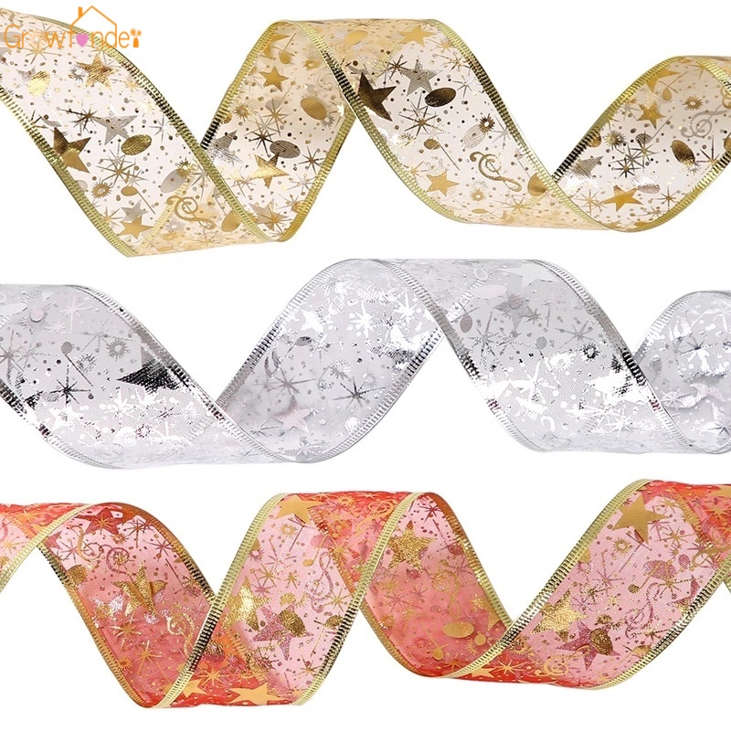 Cuộn dây ruy băng dài 200cm dùng trang trí cây thông Giáng Sinh