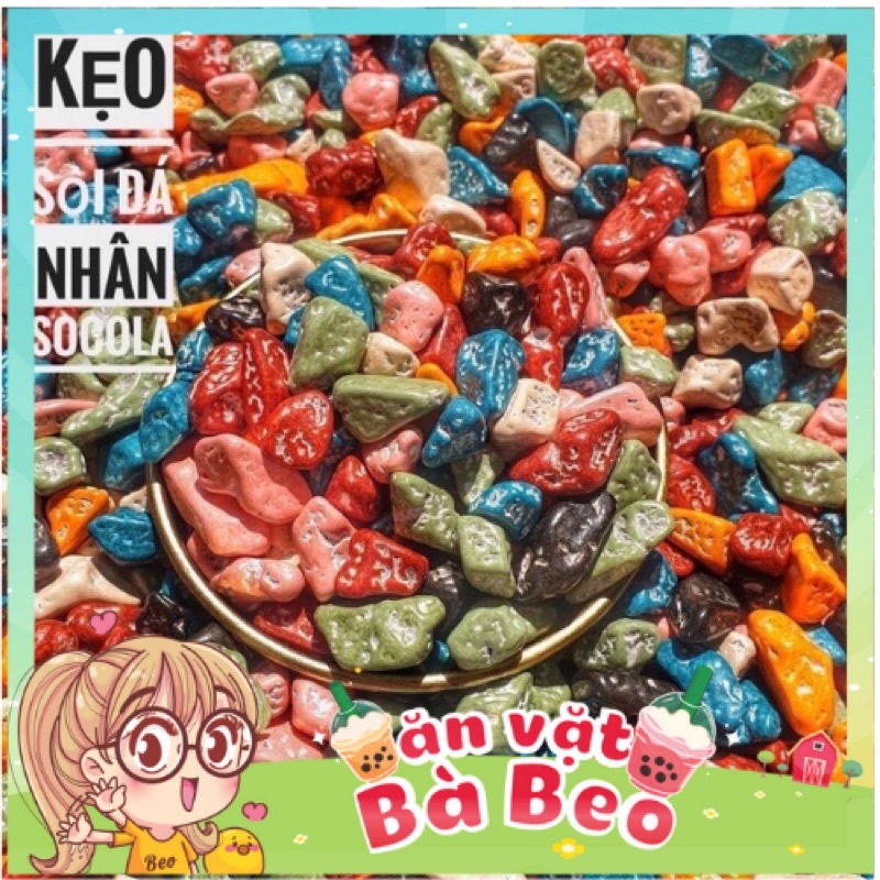 Kẹo sỏi đá nhân socola Lon 500gr  Hàng ngon nhà làm