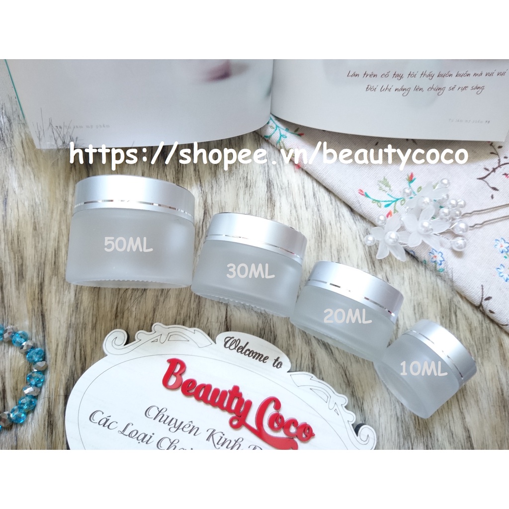 Hũ Đựng Kem 10g 20g 30g 50g Thủy Tinh