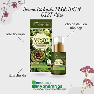Serum Bielenda VEGE SKIN DIET Atiso loại bỏ mụn, làm dịu da cho da dầu, da hỗn hợp