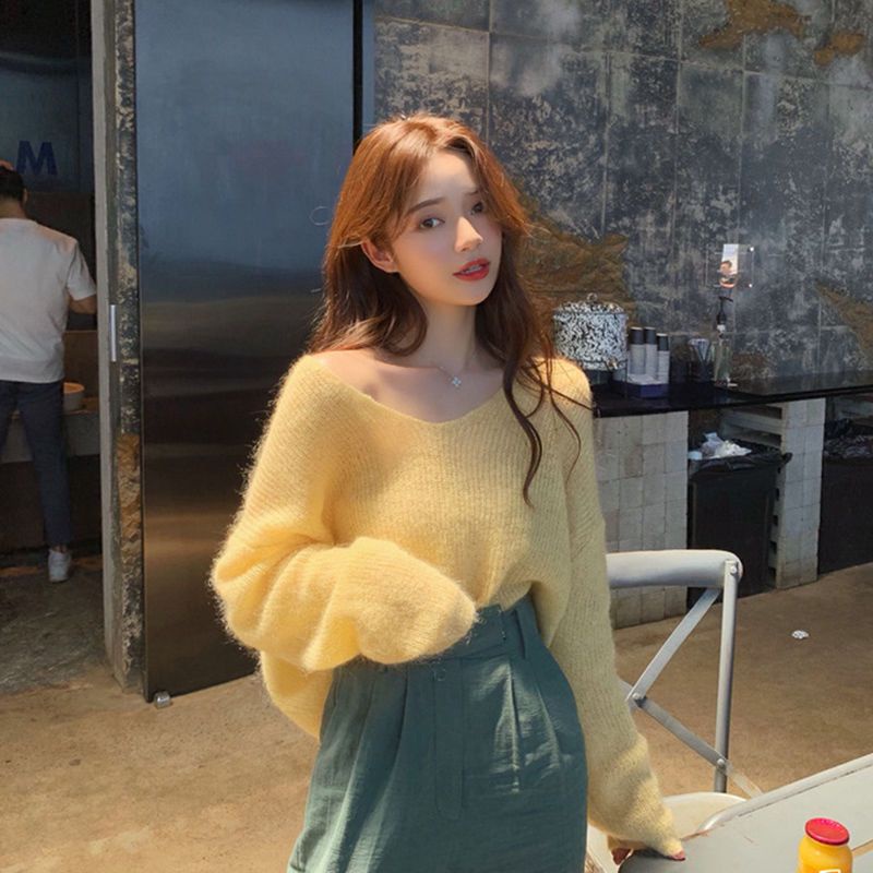 Áo Sweater Dệt Kim Mỏng Dáng Rộng Thời Trang Xuân Thu Cao Cấp