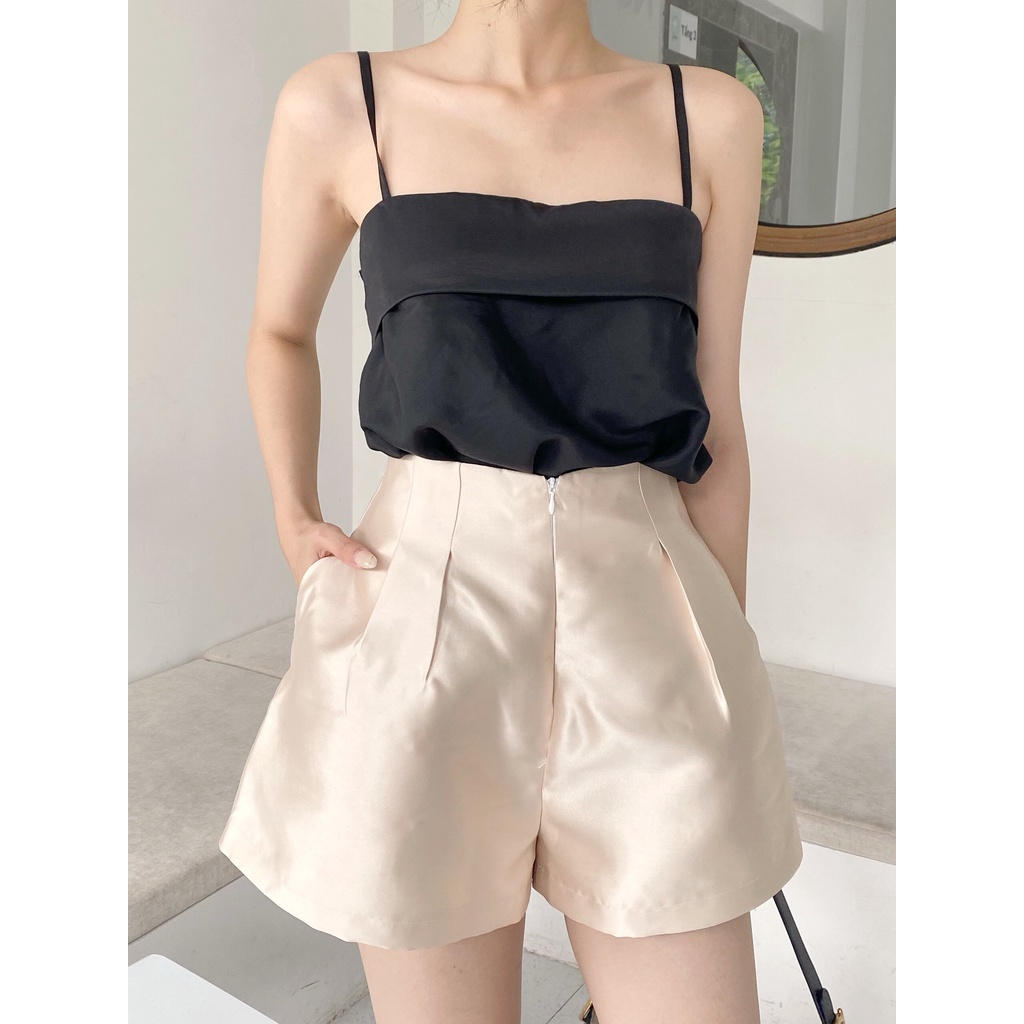 YU CHERRY | Quần short nữ form chữ A, chất vải đứng form đẹp, có túi Yu Short YQ028