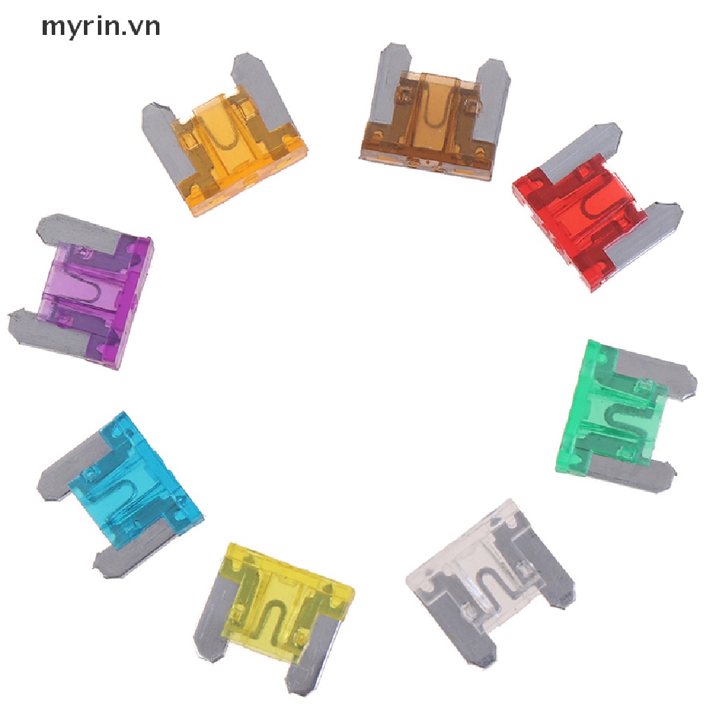 Set 100 Cầu Chì Lưỡi mini Tự Động 3A5A7.5A10A15A 20A25A30A Chuyên Dụng Cho Xe Hơi