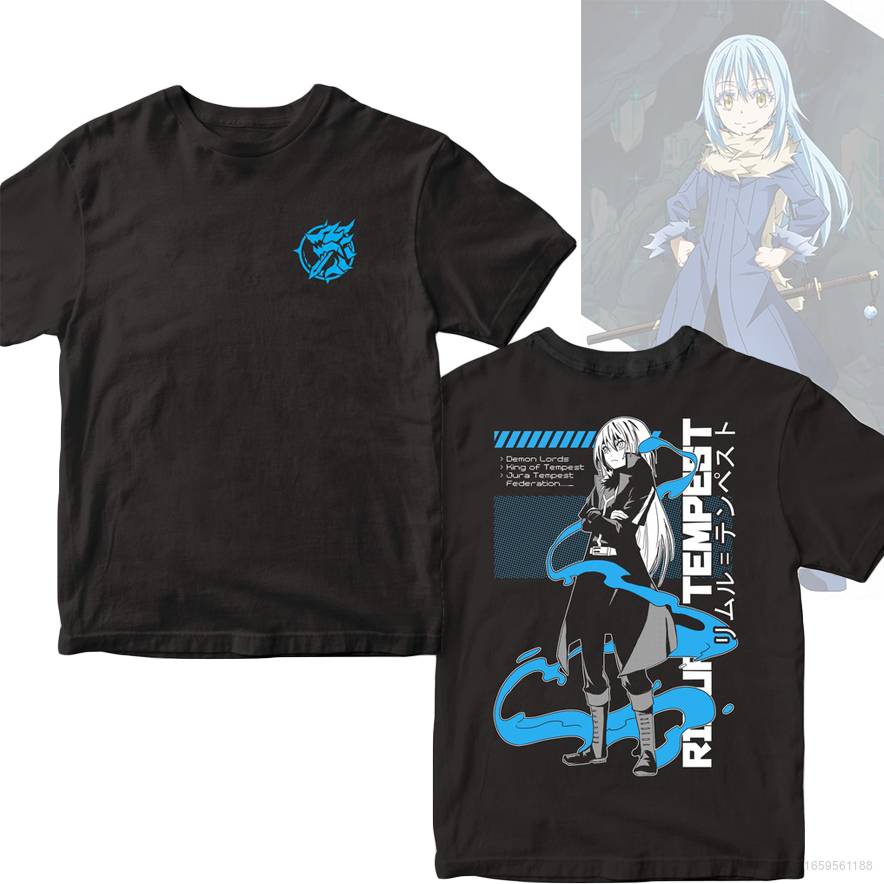 Áo Thun Thể Thao Unisex Dáng Rộng Tay Ngắn In Hình Anime Time I Got Reincarnated as a Slime Rimuru Đơn Giản