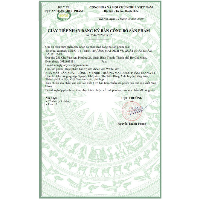 Bora White viên sủi trắng da Hàn Quốc 20 viên