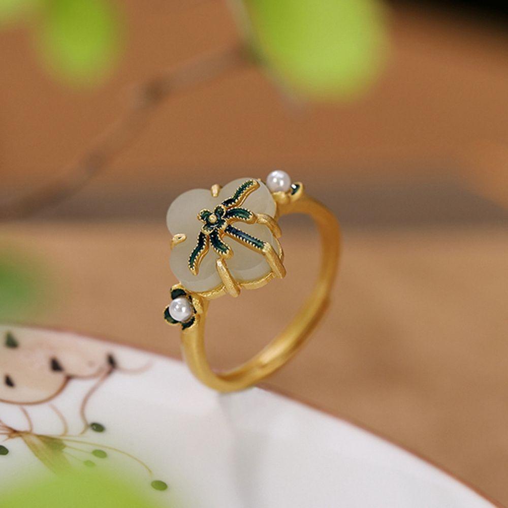 EXPEN Khuyên Tai Vòng Hở Tráng Men Thanh Lịch Phong Cách Trung Hoa