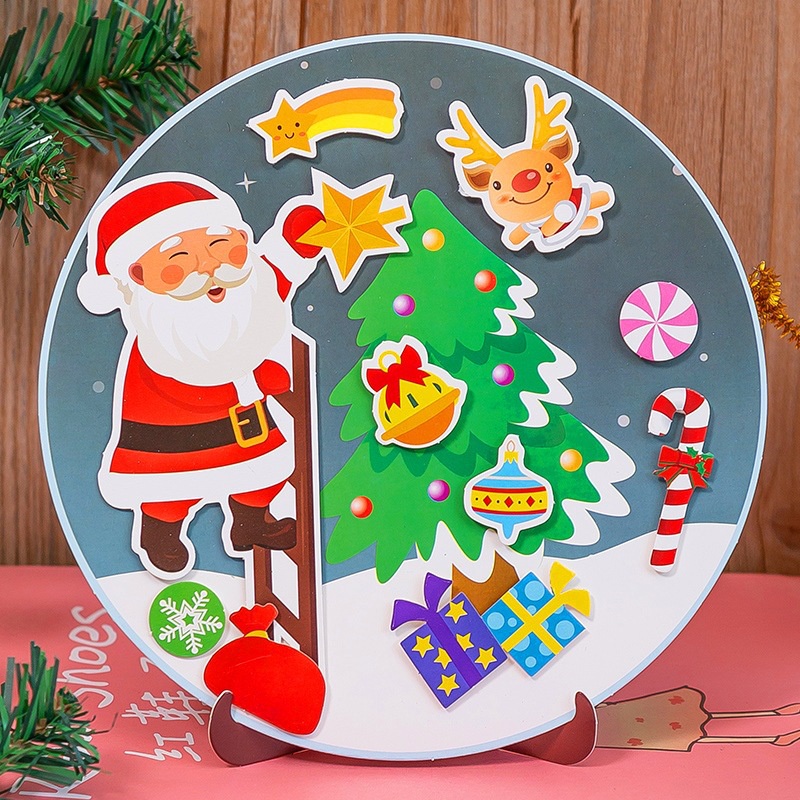 Đĩa giấy trang trí noel giáng sinh để bàn