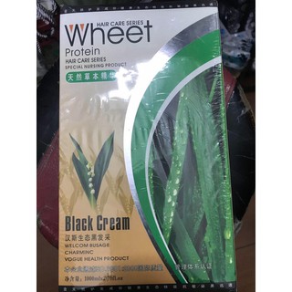  Kem Nhuộm Đen Nha Đam WHEET Không dính da đầu phủ bạc 100% 1000ml x2 