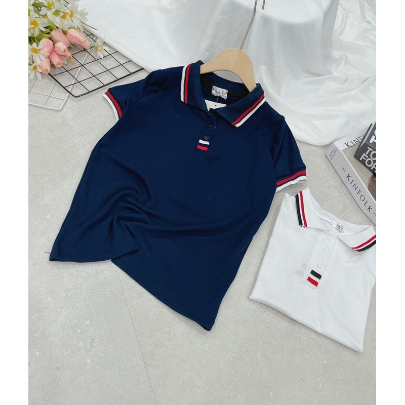 ANU1 - ÁO POLO MỚI PHỐI VIỀN CỔ 2 MÀU NỮ | BigBuy360 - bigbuy360.vn