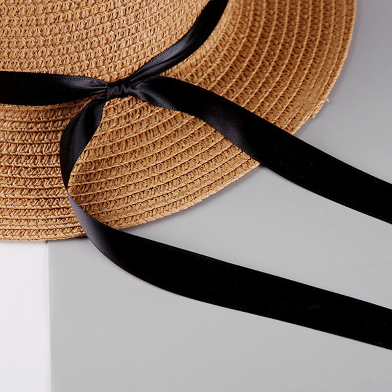 Nón Cối Rộng Vành Phối Nơ Chống Tia UV Thời Trang Mùa Hè Cho Mẹ Và Bé