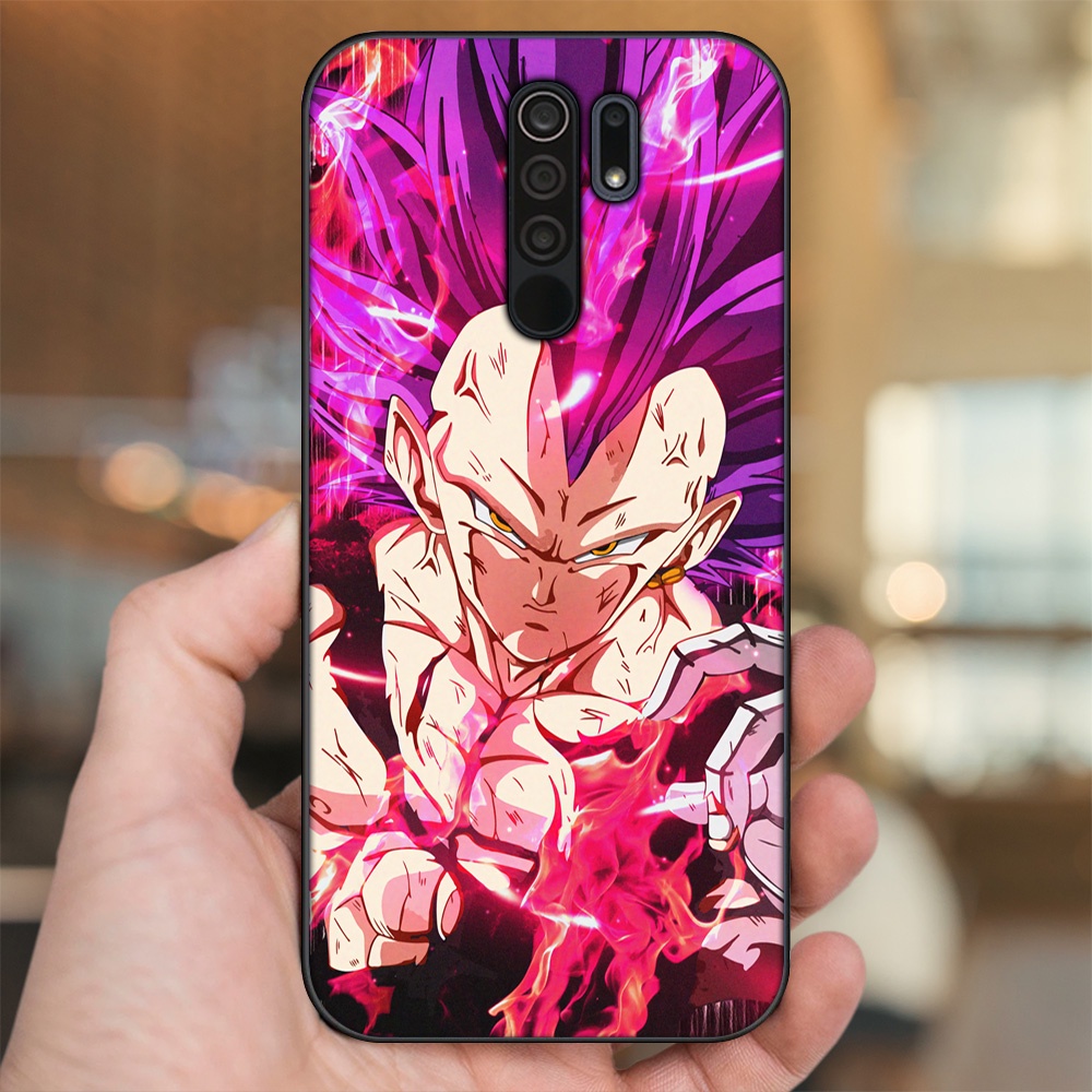 Ốp lưng Xiaomi Redmi 9 viền đen in hình Vegeta Dragon Ball