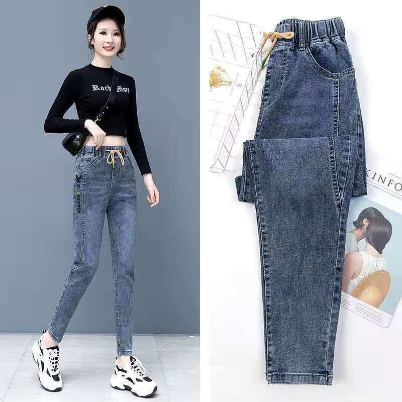 Quần Jeans Dài Lưng Cao Co Giãn Thời Trang Cho Nữ | BigBuy360 - bigbuy360.vn