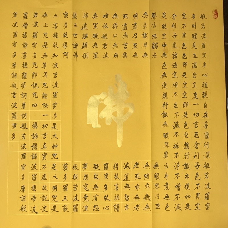 Bức Bát nhã tâm kinh Thư pháp Hán Nôm