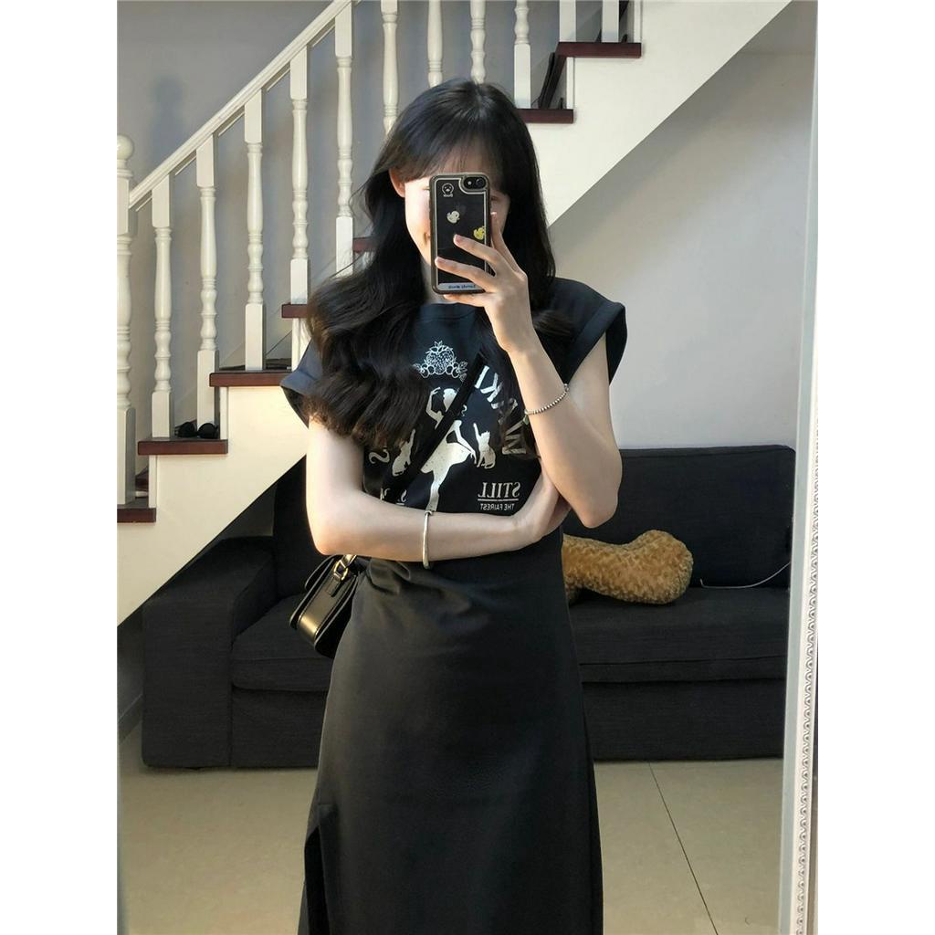 Đầm Ôm Eo Xẻ Tà In Họa Tiết 64110