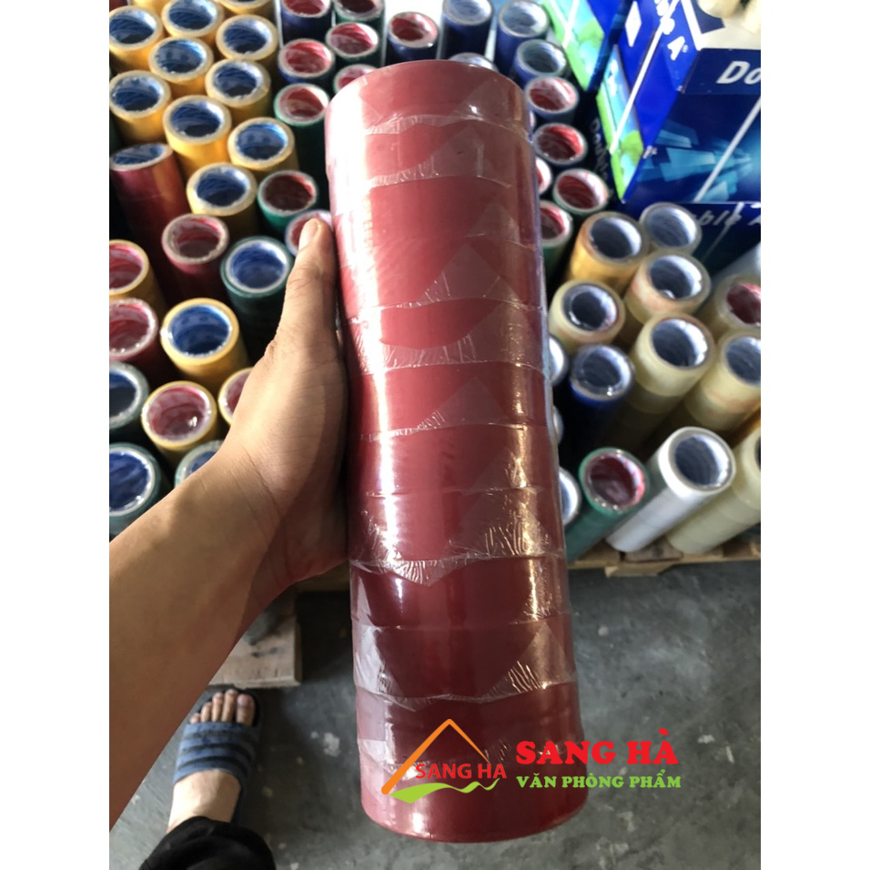 Băng keo simili màu đỏ 2.5f, 3.5F, 5F giá sỉ tại TPHCM - Băng keo dán tài liệu màu đỏ