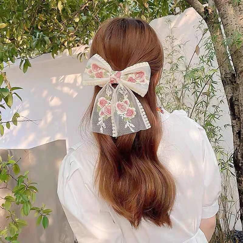 Phụ kiện kẹp tóc kiểu nơ xinh xắn thời trang dành cho nữ