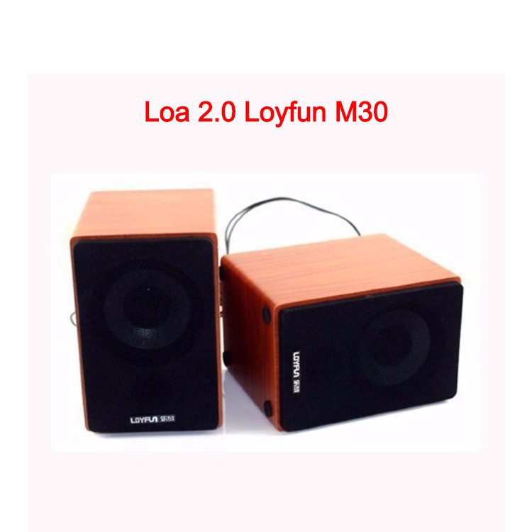 Loa vi tính 2.0 Loyfun M30 gỗ | BigBuy360 - bigbuy360.vn